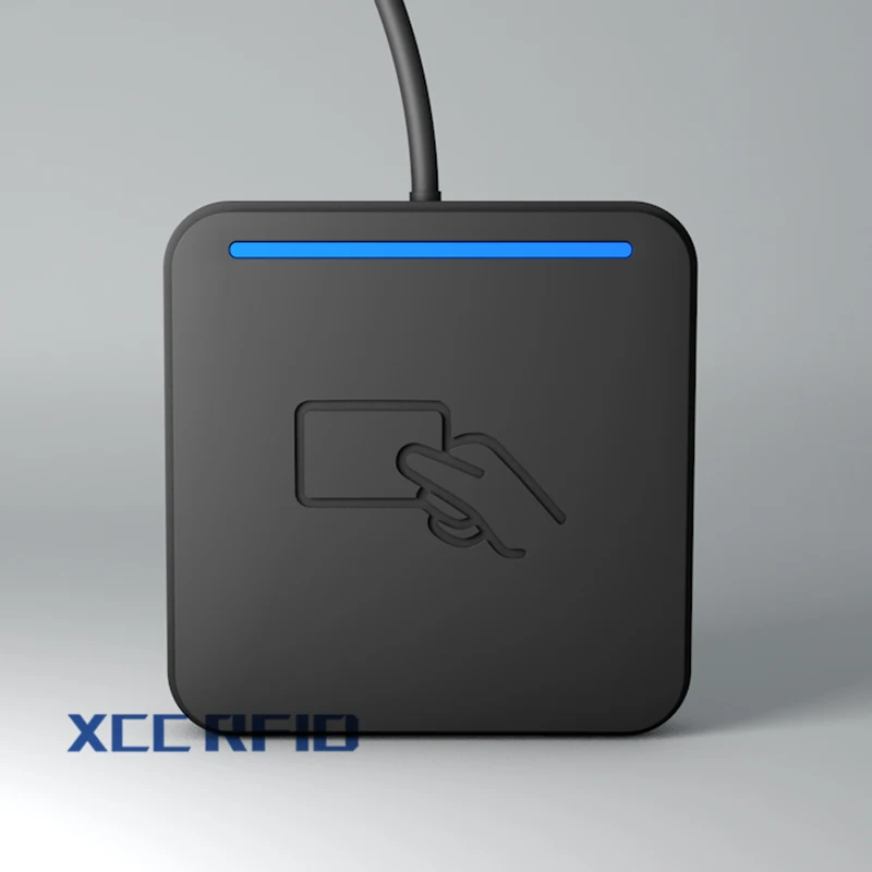 USB Interface UHF RFID Card Reader 860-960MHz Frequency ABS Material ISO 18000-6C Remote Card Issuer With 3-5cm Reading Distance