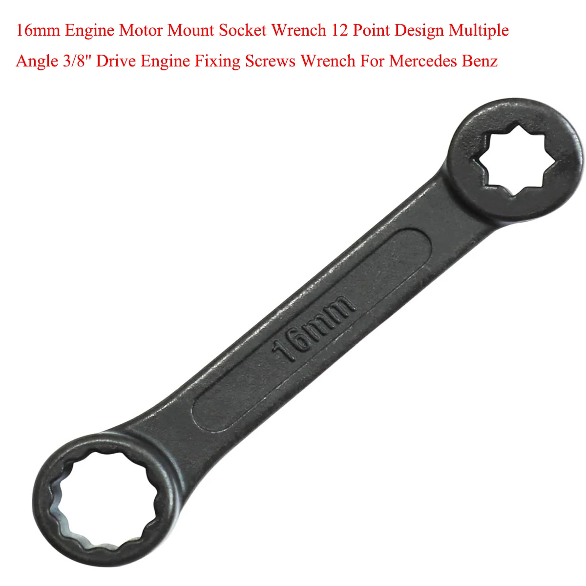 16mm 17mm Engine Motor Mount Socket Wrench 12 Point Design Multiple Angle 3/8'' Drive Engine Fixing Screws Tool For  Benz