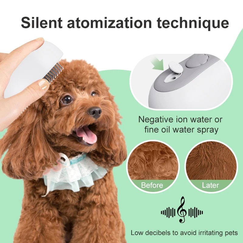 Pet Smart Tech Pet Spray Comb Cat Hair Comber Anti Fly Dog Comb ABS Pet Beauty Products Pet Supplies New Hot Sale DropShipping