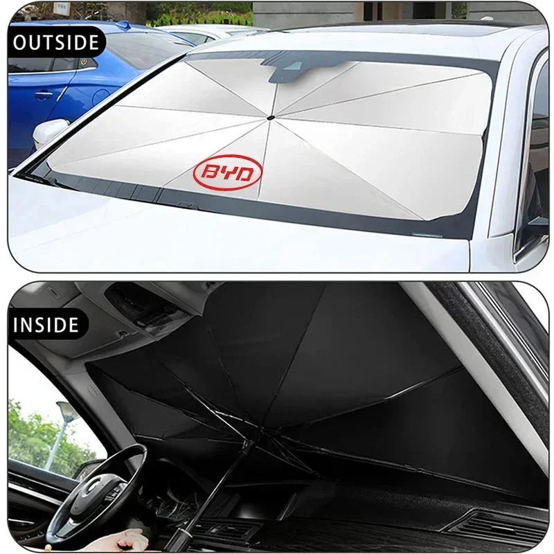 Car Windshield Sun Shade Cover Auto Accessories Anti UV Sun Parasol For BYD Atto 3 Act 3 Tang F3 E6 Dmi Yuan plus Song ev f0 f3