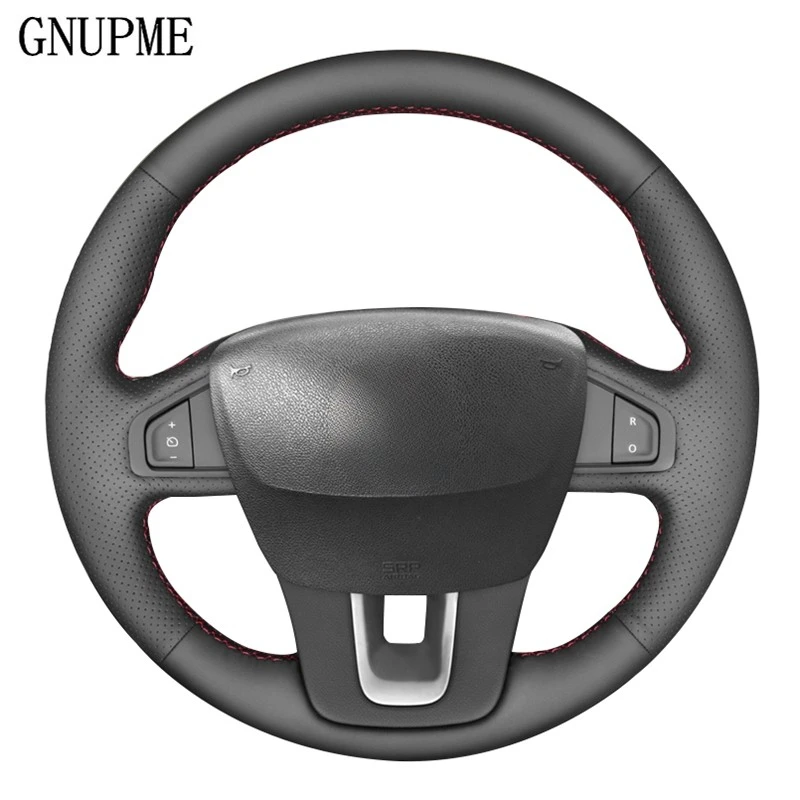 Black Artificial Leather Car Steering Wheel Cover for Renault Laguna 2008-2015 Renault Samsung SM5 2009-2018 Latitude 2010-2015