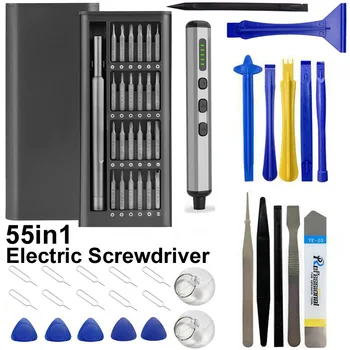 55 In 1 USB Power Rechargeable Electric Screwdriver Magnetic Phillips Driver Torx Screw Bits PC Mobile Phone Repair Hand Tool