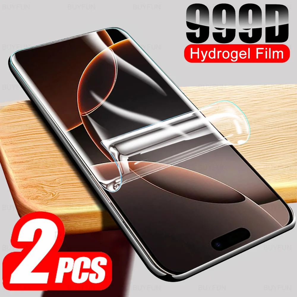 For iPhone 16 Pro Max Hydrogel Film 2Pcs Screen Protector iPhone16 Plus iPhone16Pro 16Pro ProMax Protective Soft Films Not Glass