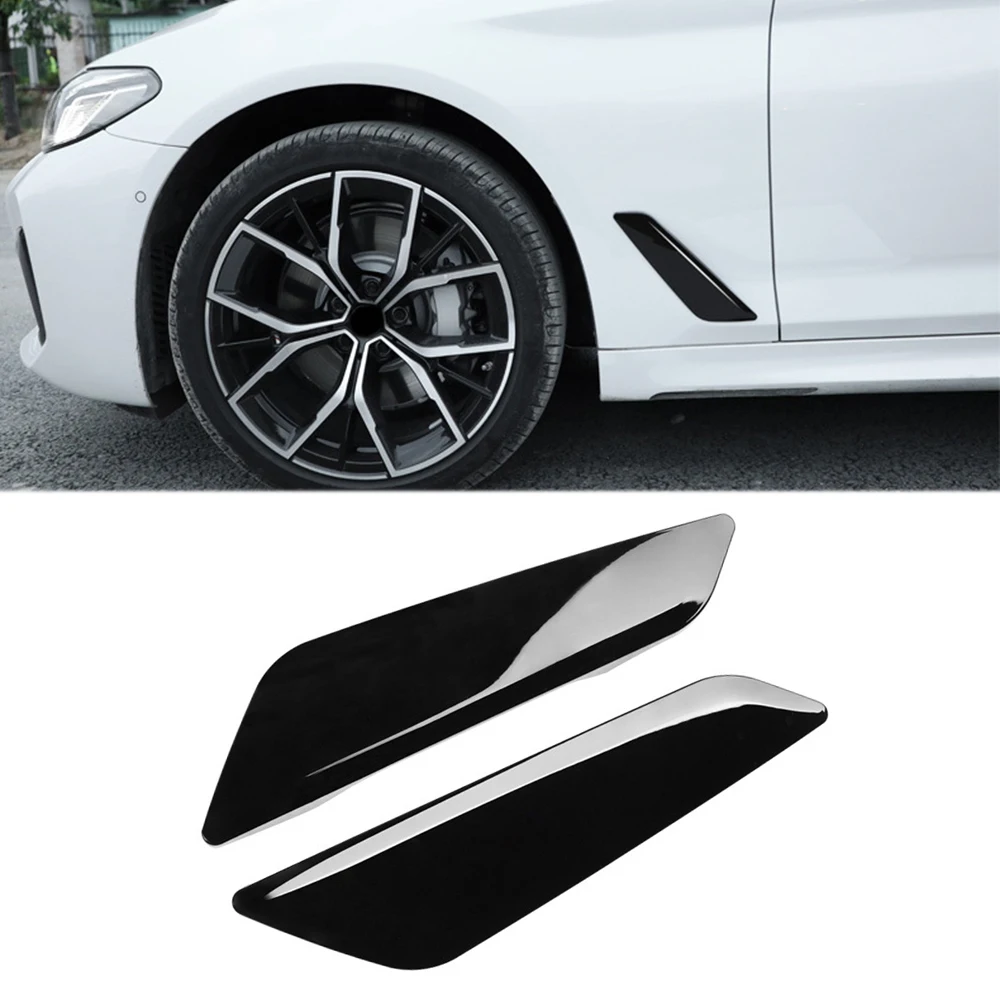 Автомобильный Стайлинг, боковое крыло, воздухозаборная крышка, декоративная крышка для BMW 5 серии G30 G31 2018-2022, ярко-черный