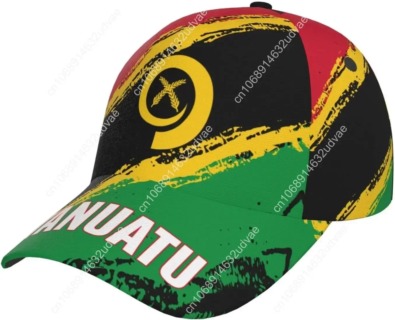 Vanuatu Flag Grain Baseball Caps 3D Full Print Adult Unisex Hat Soccer Patriotic Cap Black