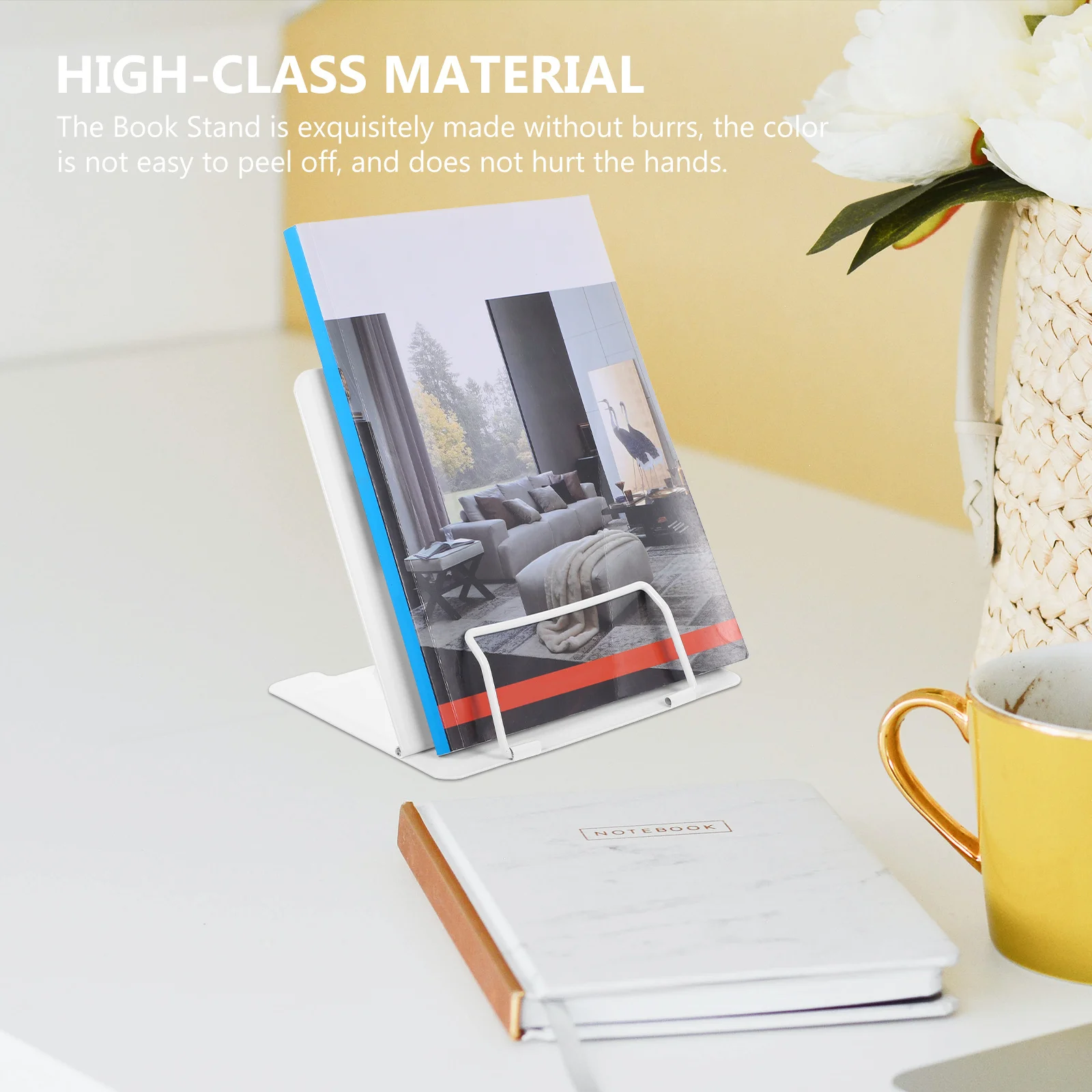 

Metal Adjustable Desktop Book Stand Practical Portable Book Rack for Reading Study Recipe Holder Desktop Reading Rack