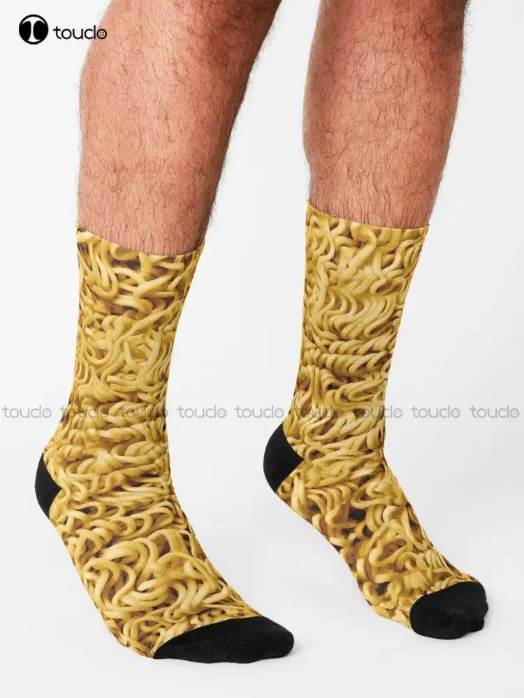 Seamless Ramen Noodle Pattern Socks Mens Socks 360° Digital Printing Personalized Custom Unisex Adult Teen Youth Socks