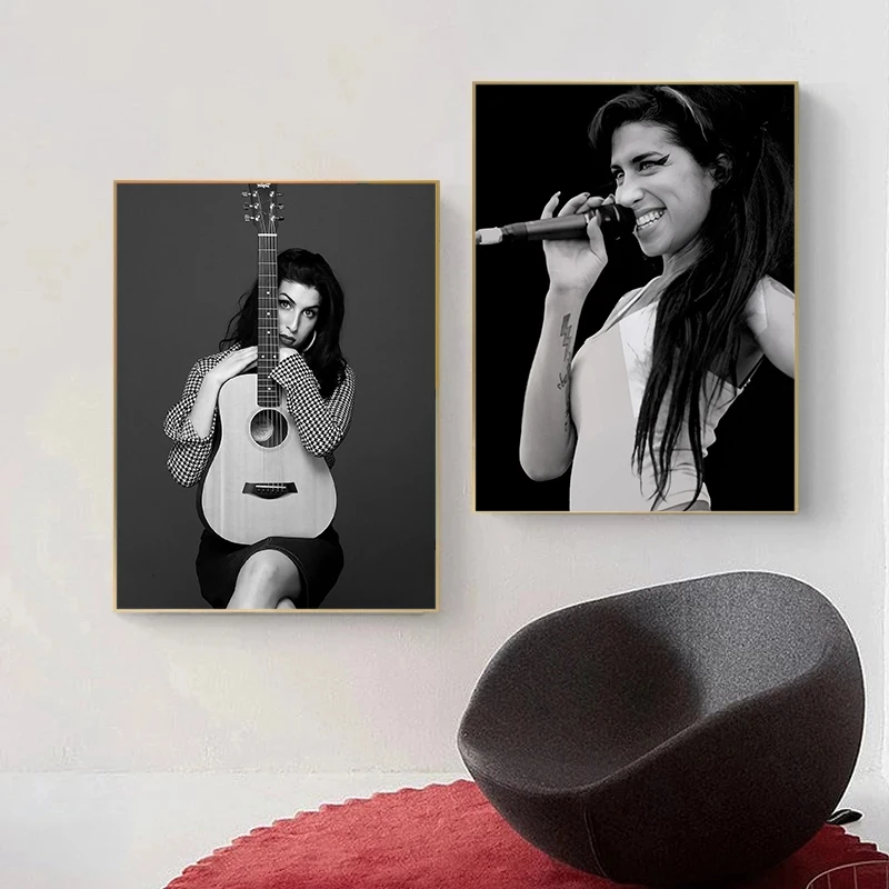 Fashion Music Singer Amy Winehouse Vinatge Posters Canvas Painting and Prints Wall Art Modern Picture for Room Home Decoration