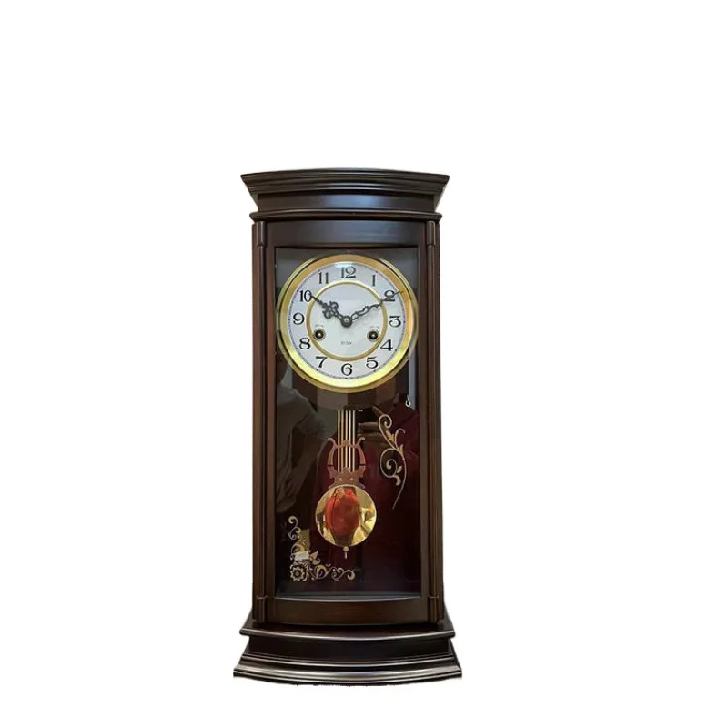 

Living room large pure copper mechanical timekeeping, old fashioned retro desk clock wall clock, dual-purpose machinery