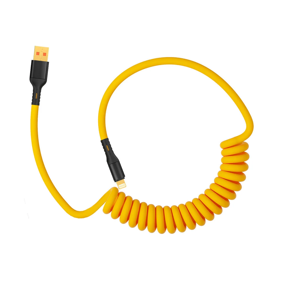 Spring data cable stretch car spring double-head TYPE-C PD is suitable for Huawei Honour, Apple, OPPO mobile phones