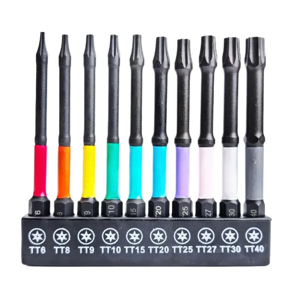 10pcs Screwdriver Bits With Holder For Torx 1/4inch Hex Shank Replacement FOR IMPACT Bits 25mm 50mm 75mm 100mm 150mm Bit Parts