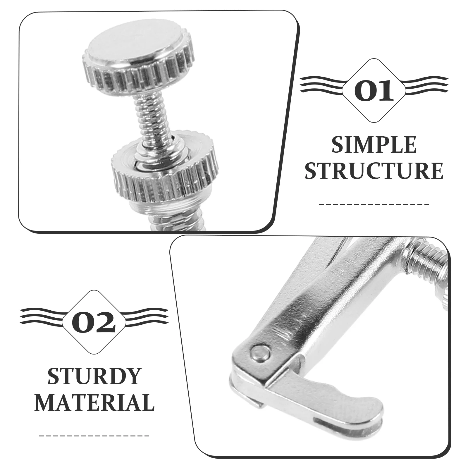 

4 Pcs Violin Knob Reliable Fine Tuners Accessories Fine-tuning Replacement Parts Silver Adjuster Staff