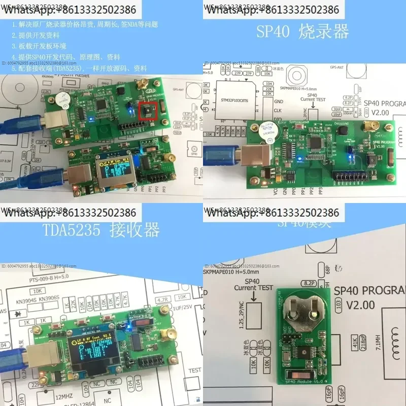 SP40 TPMS Sensor Programmer Burner Development Board for SP400 Chip Testing and Tire Pressure Monitoring System Calibration