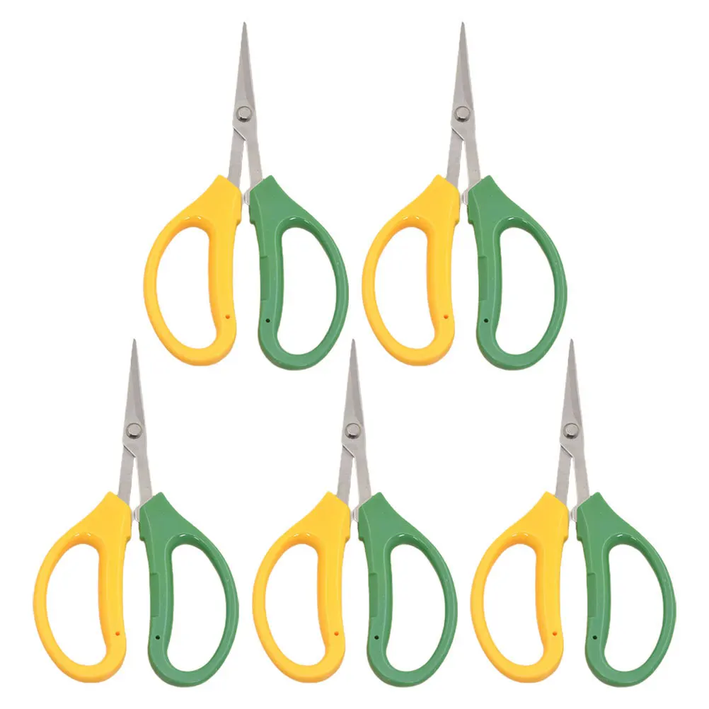 Cesoie da potatura da giardino da 5 pezzi Trimmer per piante leggeri in acciaio inossidabile Manico ergonomico per fiori da taglio di rami di albero