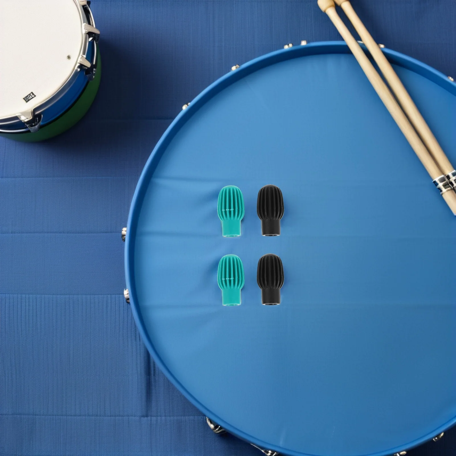 

4Pcs Silicone Drumstick Silent Tip Covers Noise Reducing Drumstick Dampeners Protective Sleeve for Quiet Practice Percussion