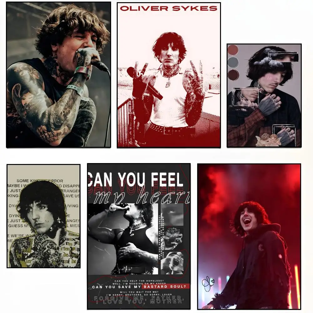 musician metalcore Oli Sykes Poster Modern Living Room Artwork & Beautiful Home Decor Style
