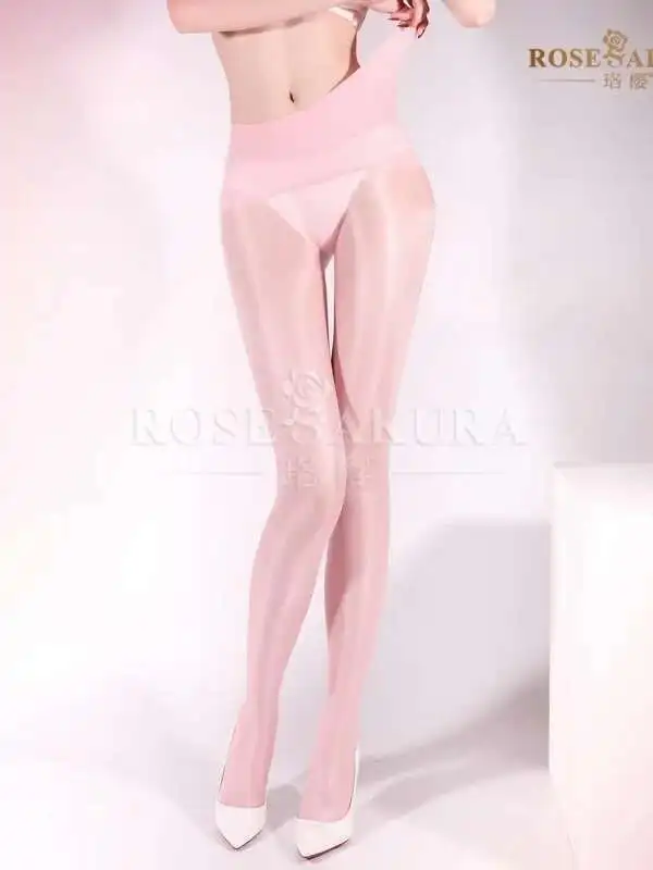 Medias sexis de satén sin costuras para mujer, pantimedias brillantes aceitosas, mallas con purpurina sedosa, sin costuras, para fiesta y baile, moda para mujer QE50