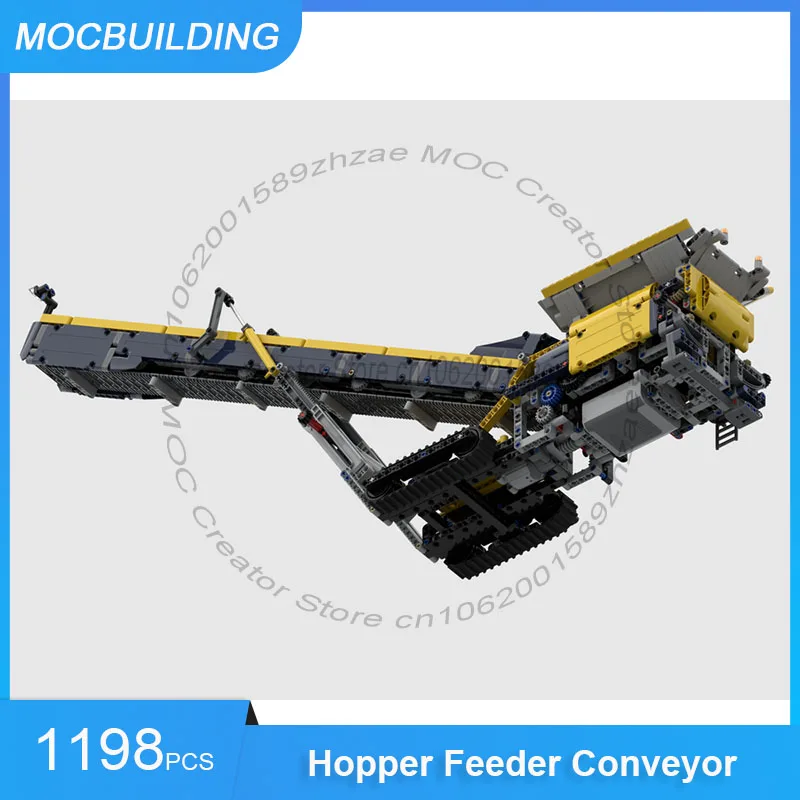 Mobile Hopper Feeder Conveyor Belt Model MOC Building Blocks DIY Assemble Bricks Collection Toys Gifts 1198PCS With PF Motor