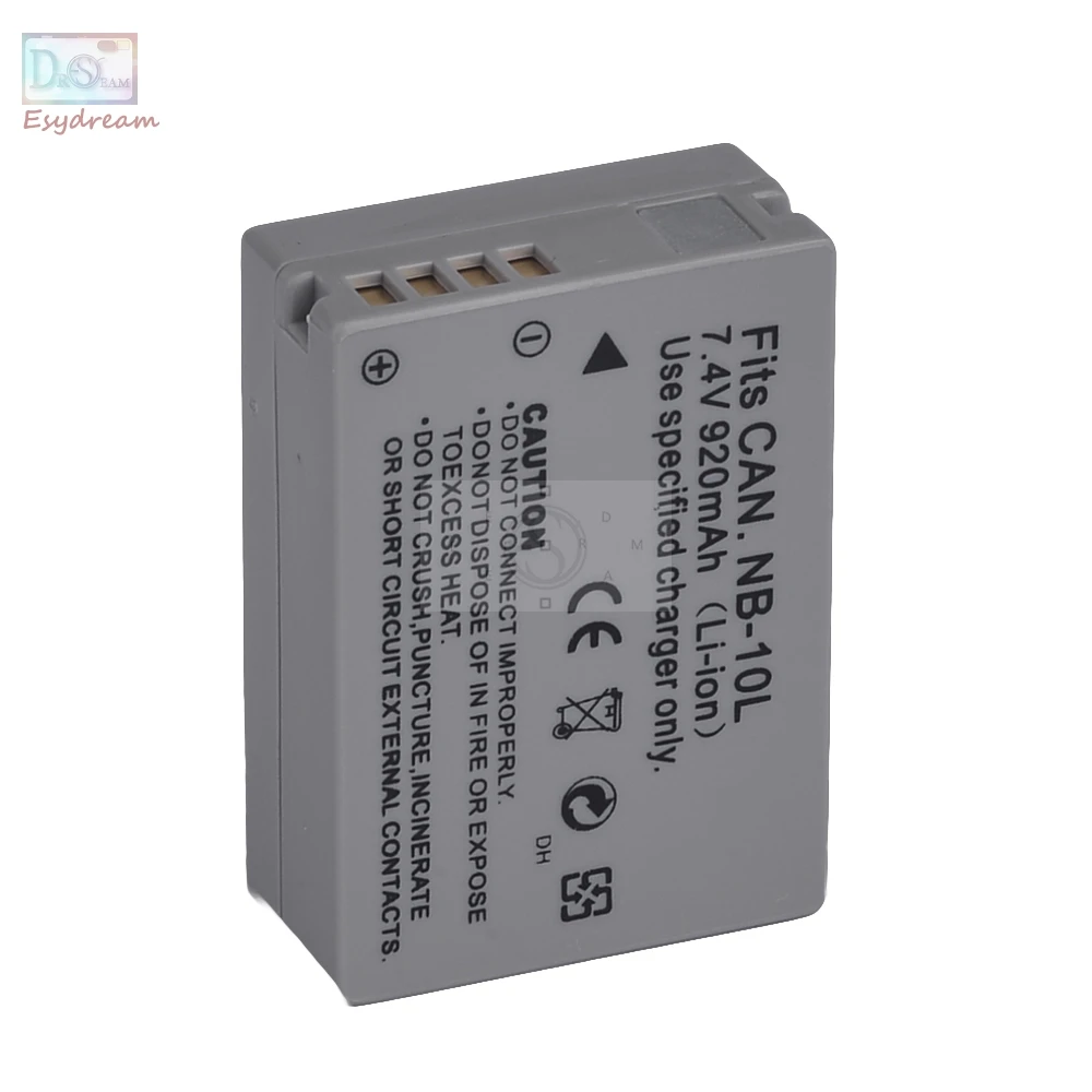 NB-10L NB10L 920mAh Camera Battery for Canon G3X G1X G16 G15 SX40 SX50 SX60 HS PM207