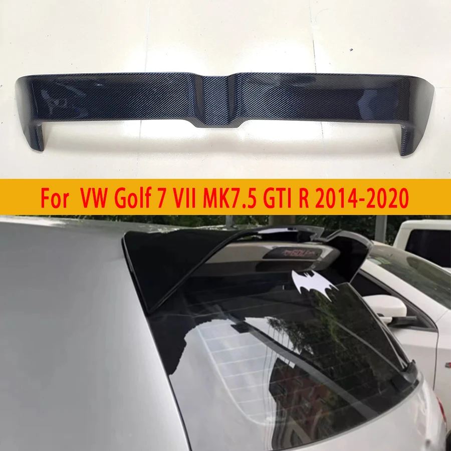 

For Volkswagen VW Golf 7 VII MK7.5 GTI R 2014-2020 Carbon Fiber spoiler Tail fins Car Rear Trunk Spoiler Lip Wing Car Accessorie