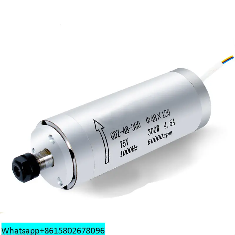 

High quality 300W ER 8 cnc high frequency water cooled motor spindle 60000RPM from China factory