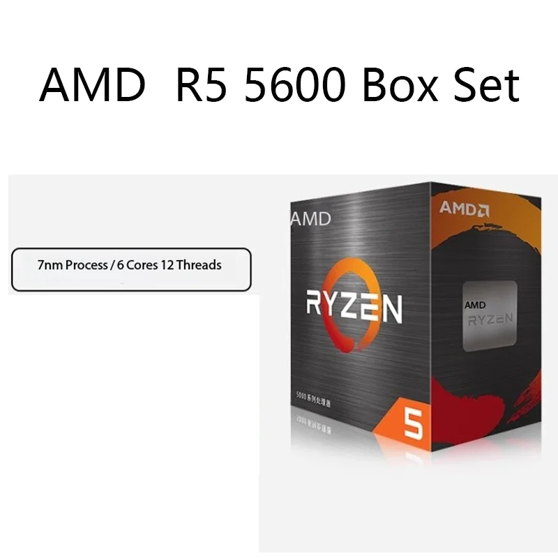 معالج AMD Ryzen5 5600 3.5 جيجا هرتز 6 كور 12 خيط 65 وات معالج وحدة المعالجة المركزية 7NM L3=32M مقبس AMD AM4 معالج الألعاب #1