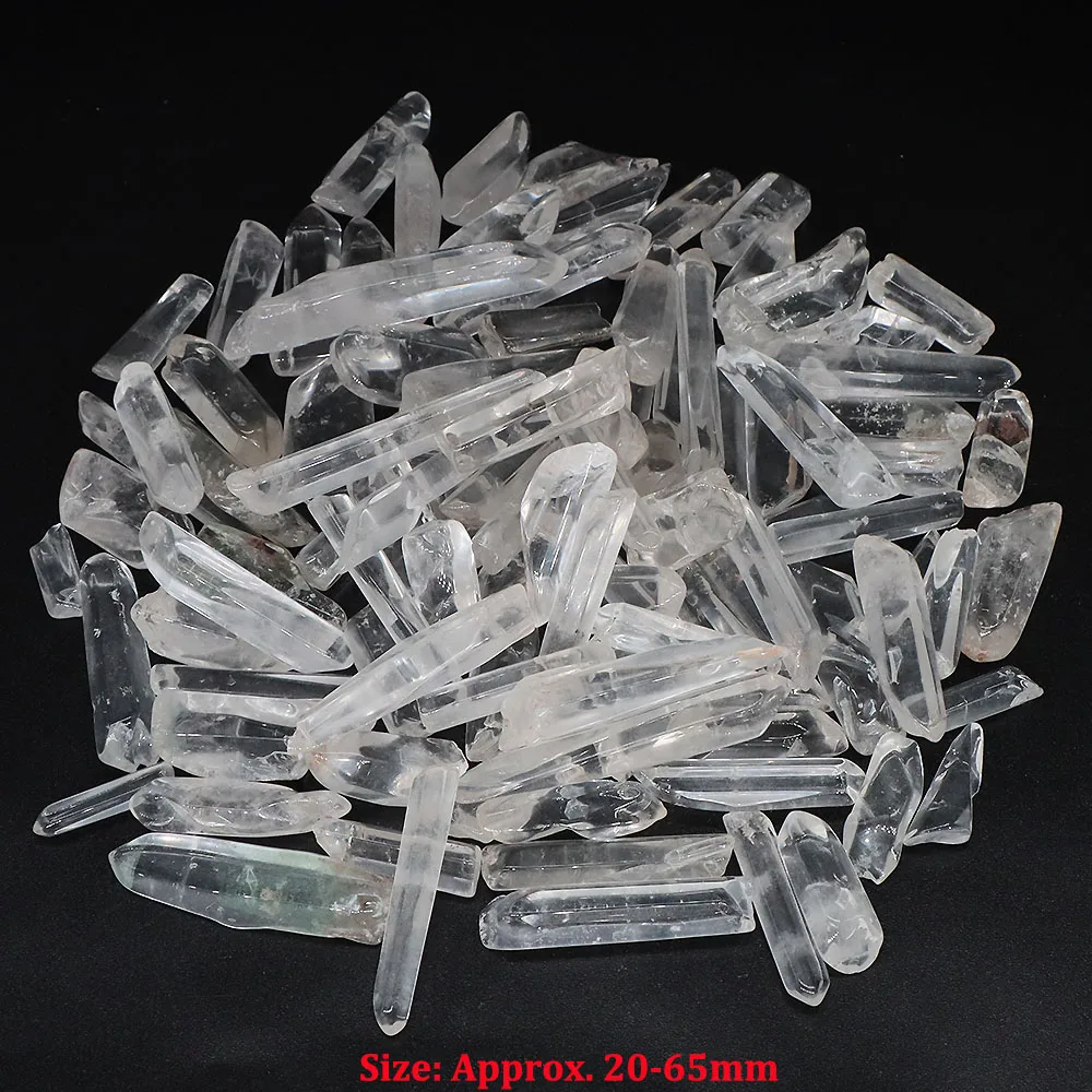 Natural Clear Quartz Healing Crystal Stick Point Mineral Reiki Stone Column Specimen Raw Rock Gem Wand Craft Home Decor Ornament