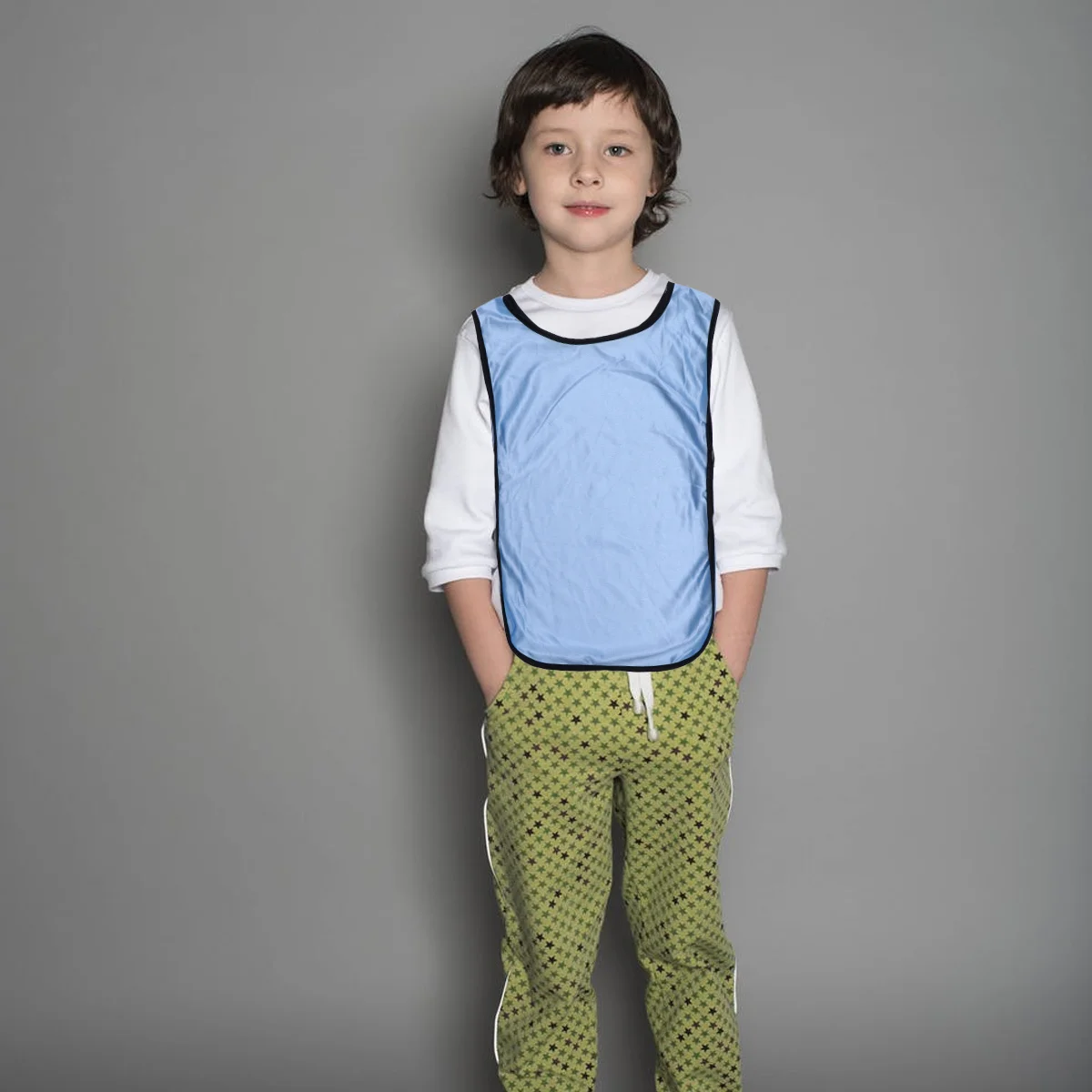 

6Pcs Quick-Dry Game Tool Breathable Comfortable for Kids Boys Girls Light Blue Football Training Vest Game Waistcoat