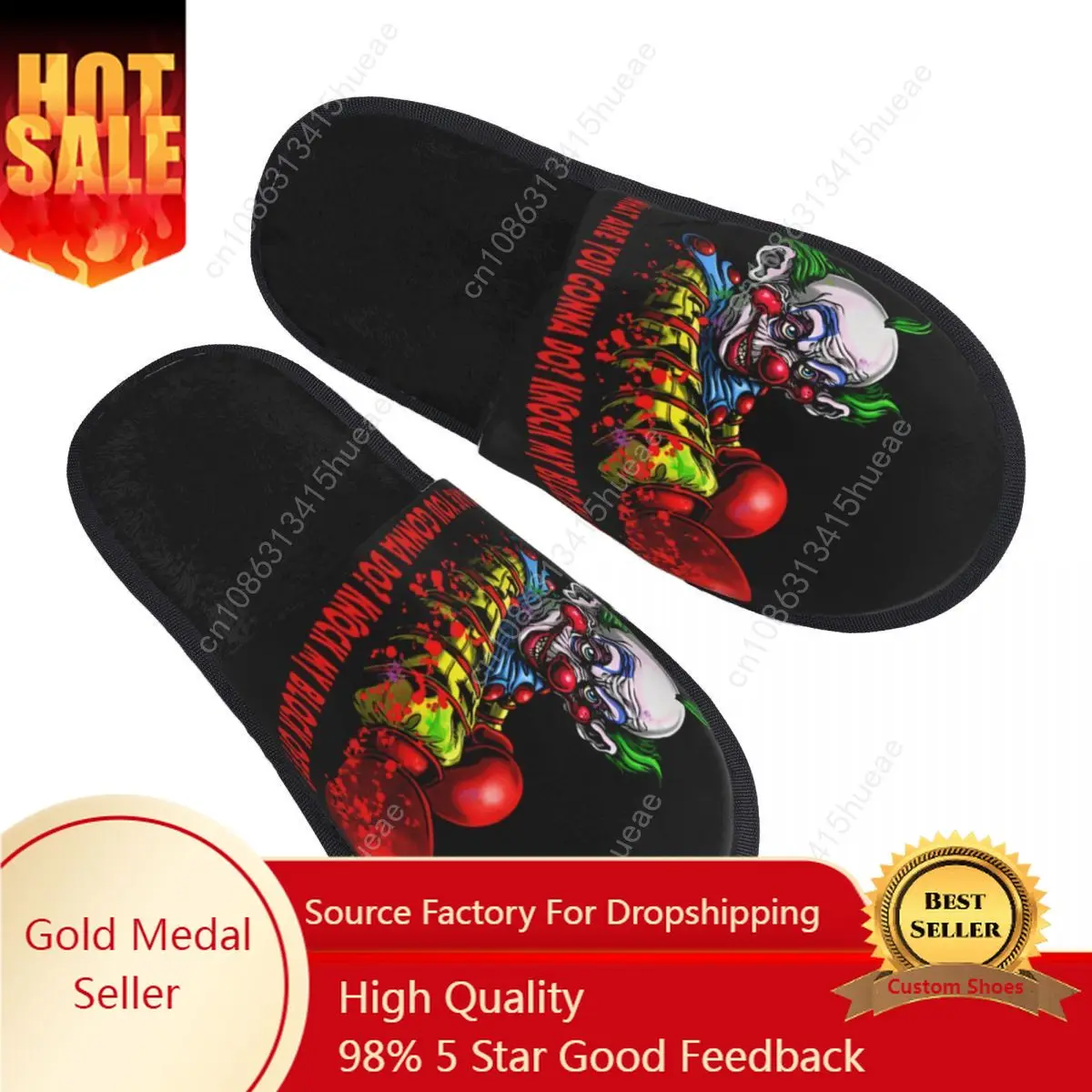 

Horror Movie Killer Klowns From Outer Space House Slippers Women Soft Memory Foam Slip On Hotel Slipper Shoes