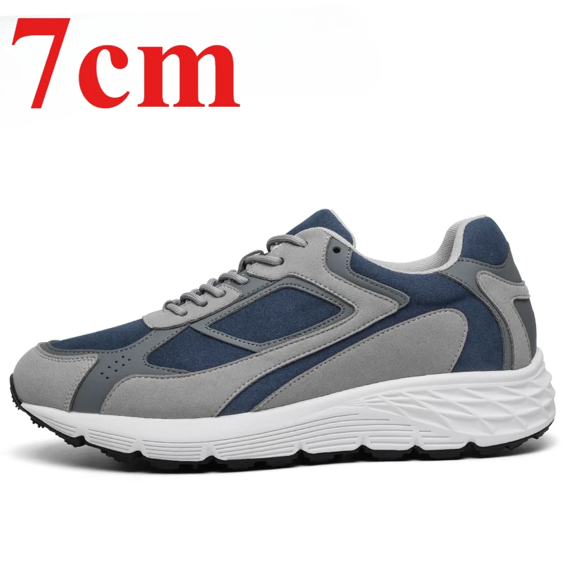 

Invisible Height-increasing Shoes Men's 7cm Lightweight Fashion Casual Sports Shoes Comfortable Fabric Breathable Elevator Shoes