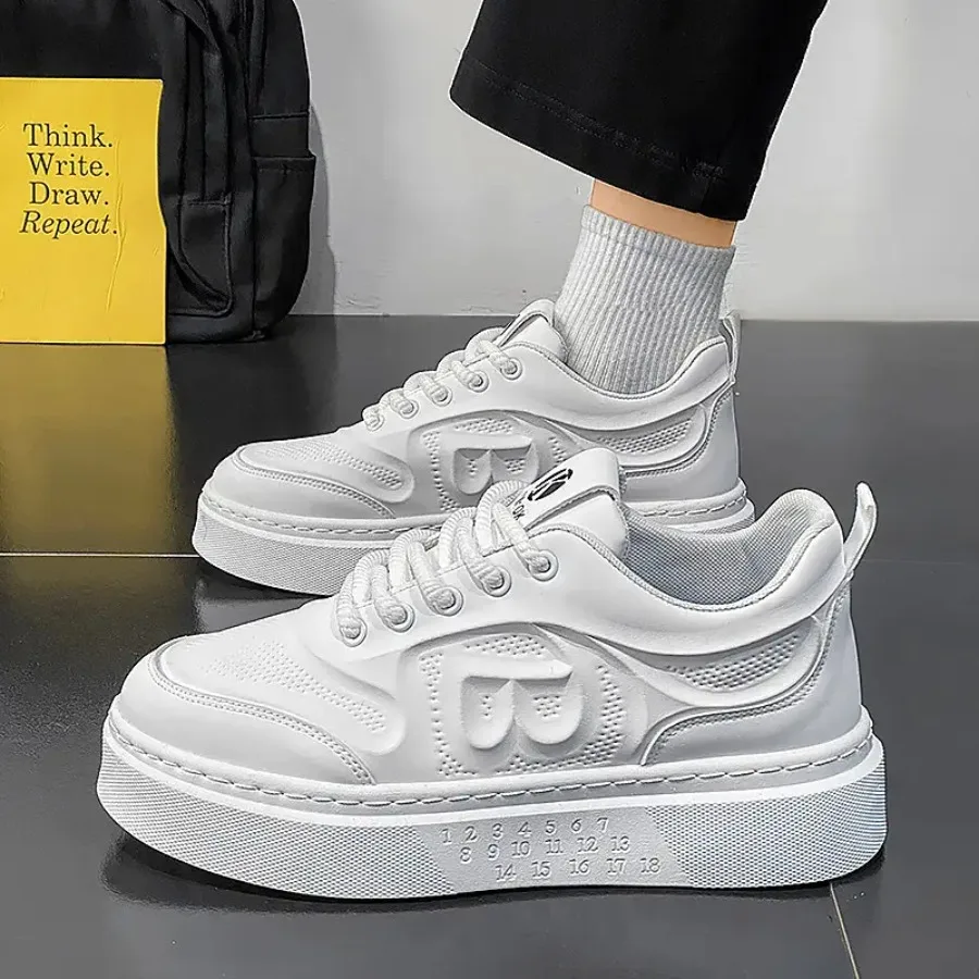 

Men's Shoes Spring 2026 New Thick-Soled Versatile Trendy Fashion White Shoes Height-Increasing Sports Casual Men's Sneakers