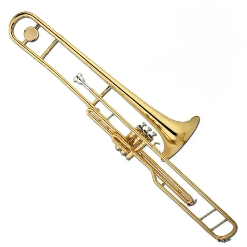 

2025 Professional Tenor Trombone Premium Yellow Brass Construction with Cupronickel Valves 24K Gold Lacquer Finish