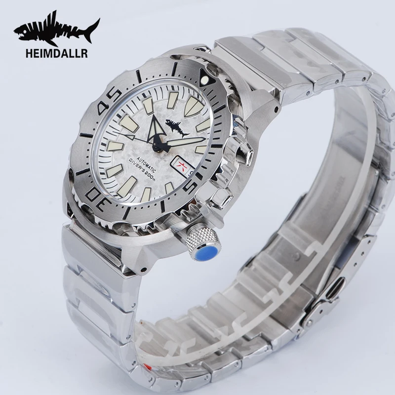 HEIMDALLR Monster V2 Frost Mechanical Watch Men NH36A Automatic Watches Men's 316L Steel Sapphire C3 Luminous 200M Dive Watch