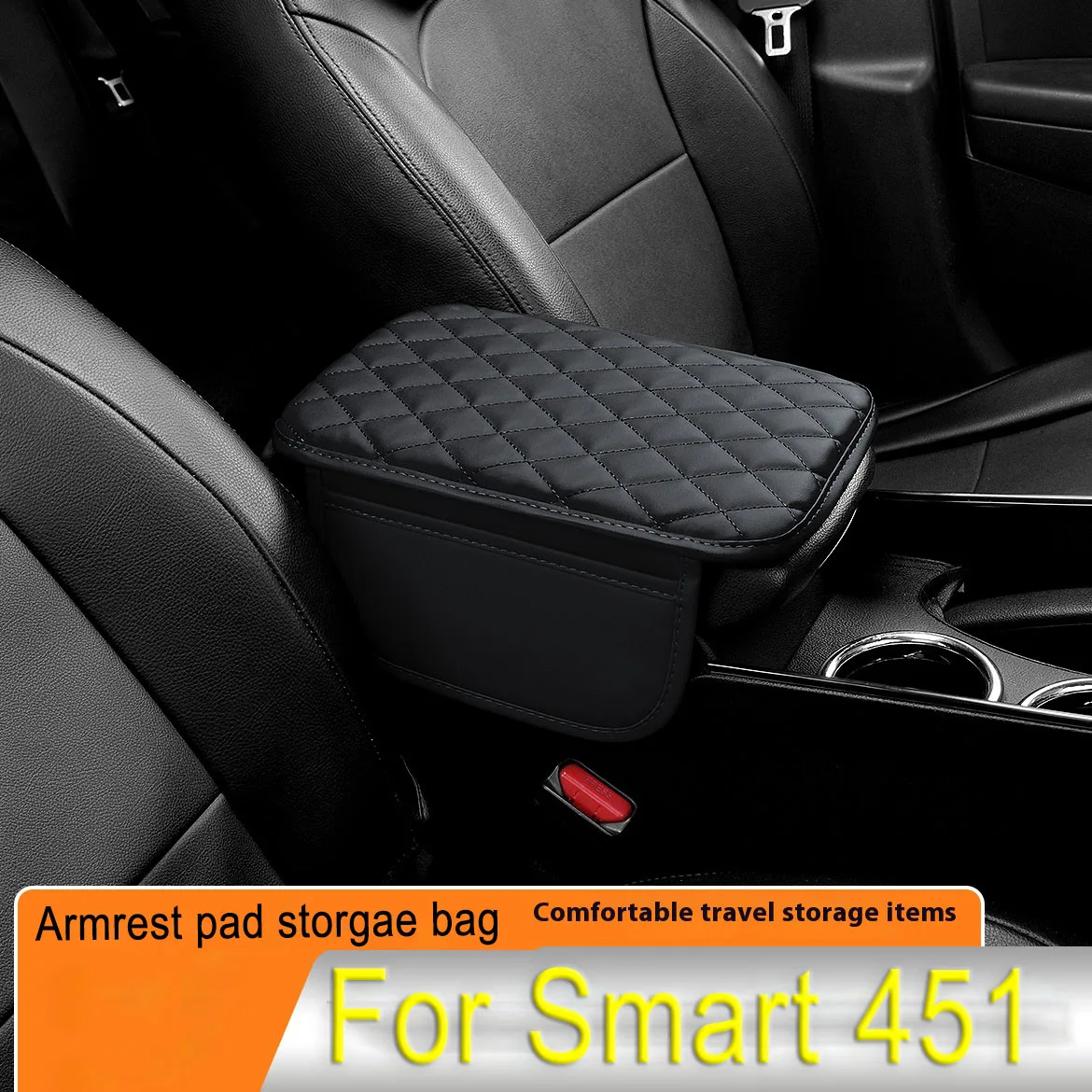 Car Interior Accessories Armrest Box Height Increase Pad Storage Bag Center Console Car Accessories Protect Cover For Smart 451