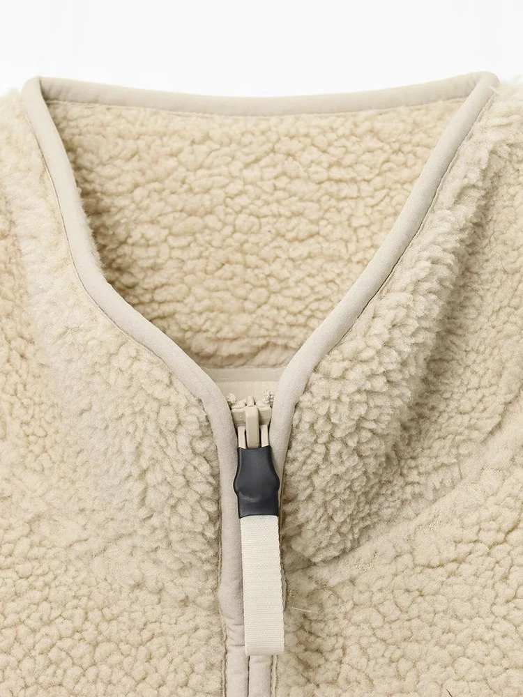 النمط الأوروبي والأمريكي الخريف موضة جديدة المرأة فضفاضة بسيطة مزاجه عادية بسيطة تيدي المخملية سترة رياضية