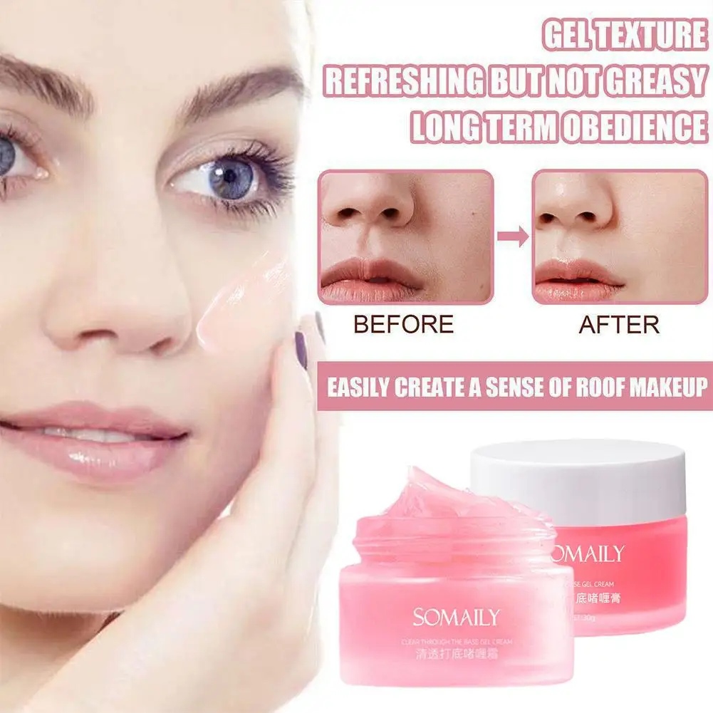 30g Moisturizing Face Primer Makeup Base Cream Pore Pore Base Cosmetics Lasting Gel Long Cream Invisible Hide Concea B9c0