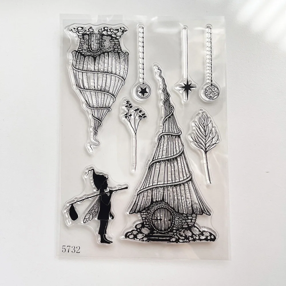 

Tree House Rubber Seal Stamp Transparent Stamps for DIY Craft Making Greeting Card Scrapbooking Photo Album Decorative Sheets