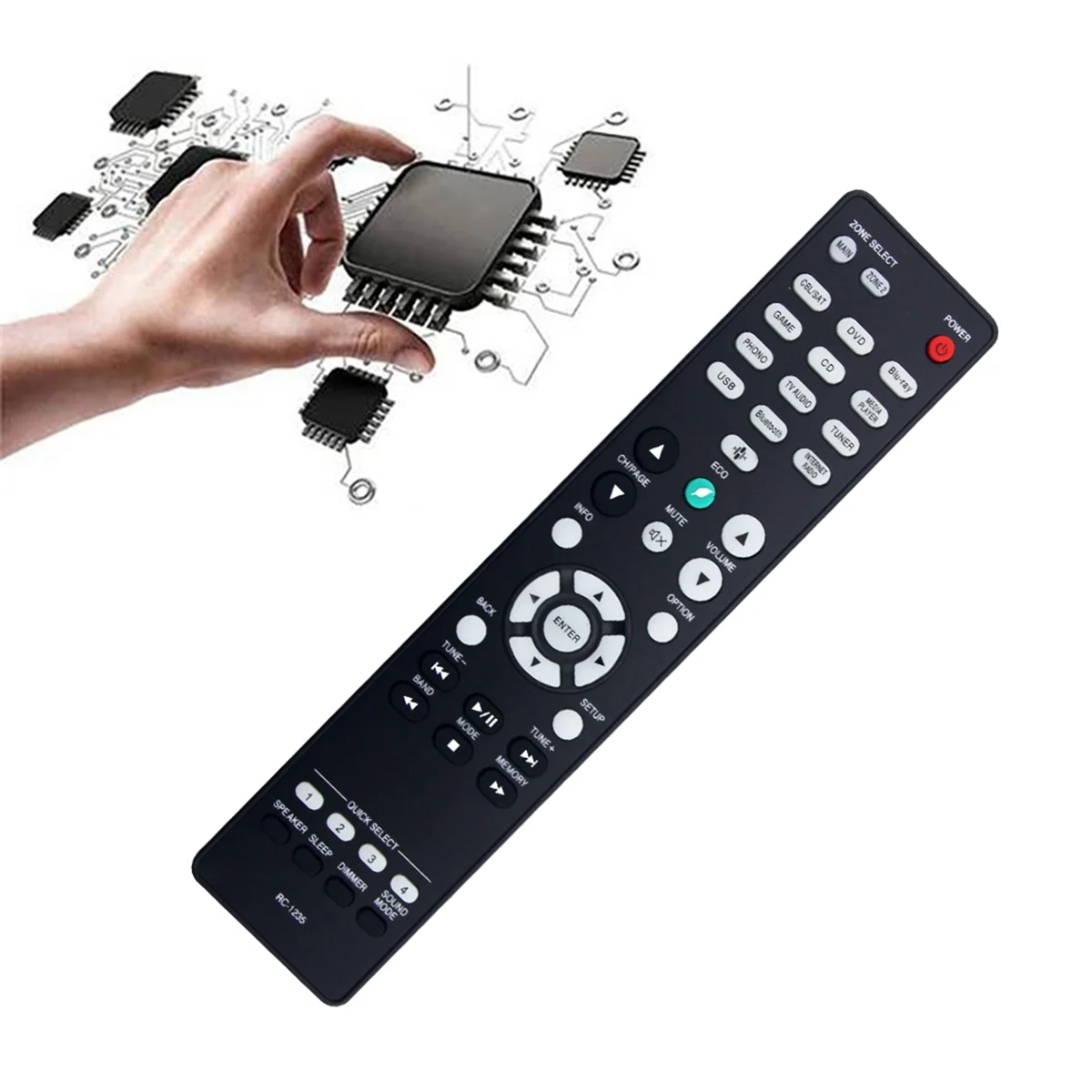 RC-1235 Replaced Remote Control for Denon Network Stereo Receiver RC-1235 DRA-800H DRA800HJADD