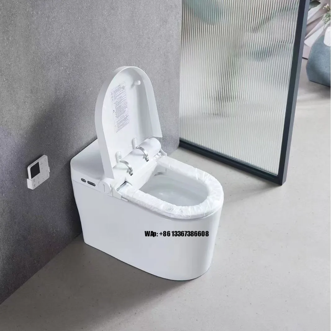 

Modern Smart Toilet with Fully Automatic Seat-Changing and Flush for Hotels and HomeStay Elongated Bowl Shape Multifunctional