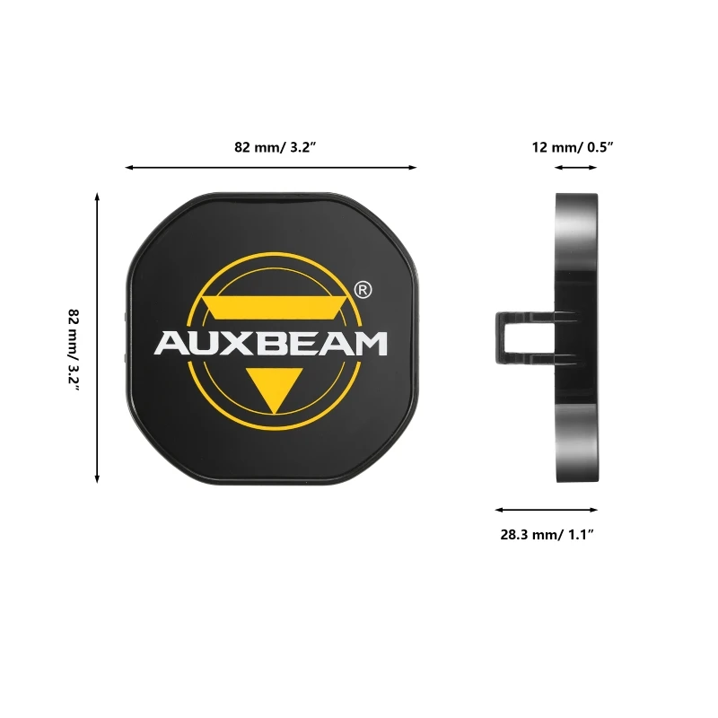 AUXBEAM 3 Inch Black LED Pods Lights Shield Cover (Only Cover Without Lights)