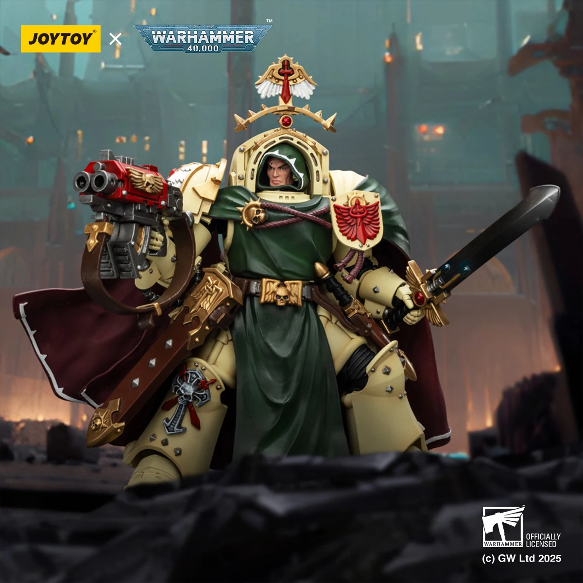 [Pré venda] JOYTOY 1/18 Action Figure Warhammer40K Anjos Escuros Belial Grande Mestre da Deathwing figura brinquedos