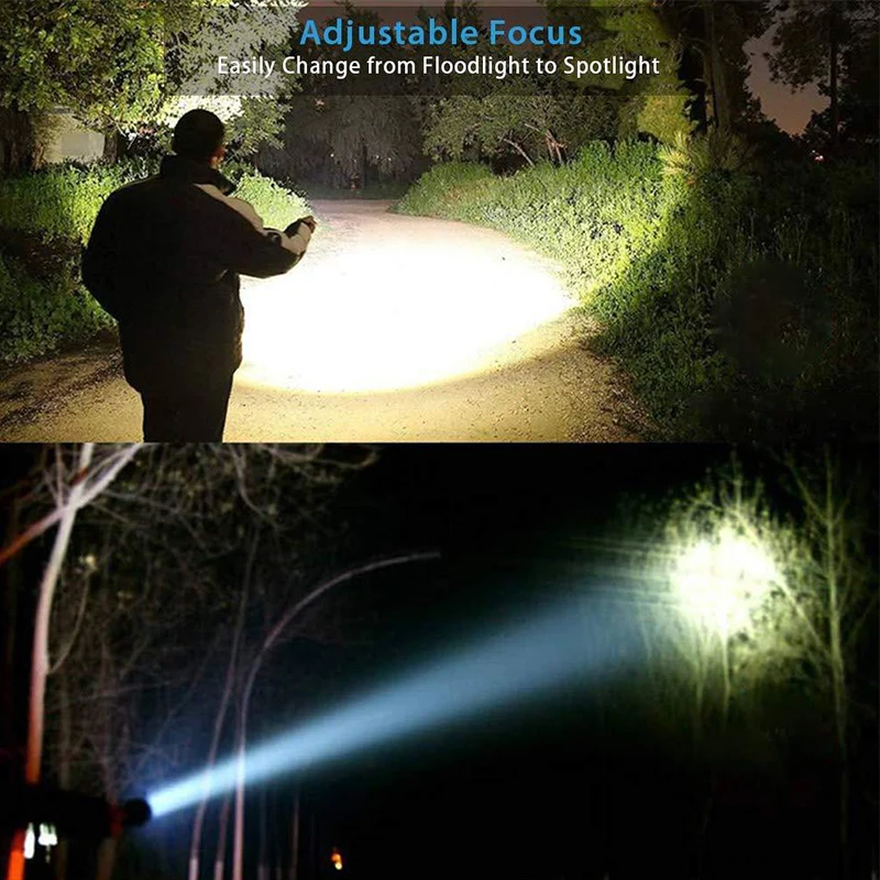 2000LM Powerful LED Flashlight Mini Magnetic High Power Tactical Torch 4 Mode USB Rechargeable Camping Lantern Use 18350 Battery