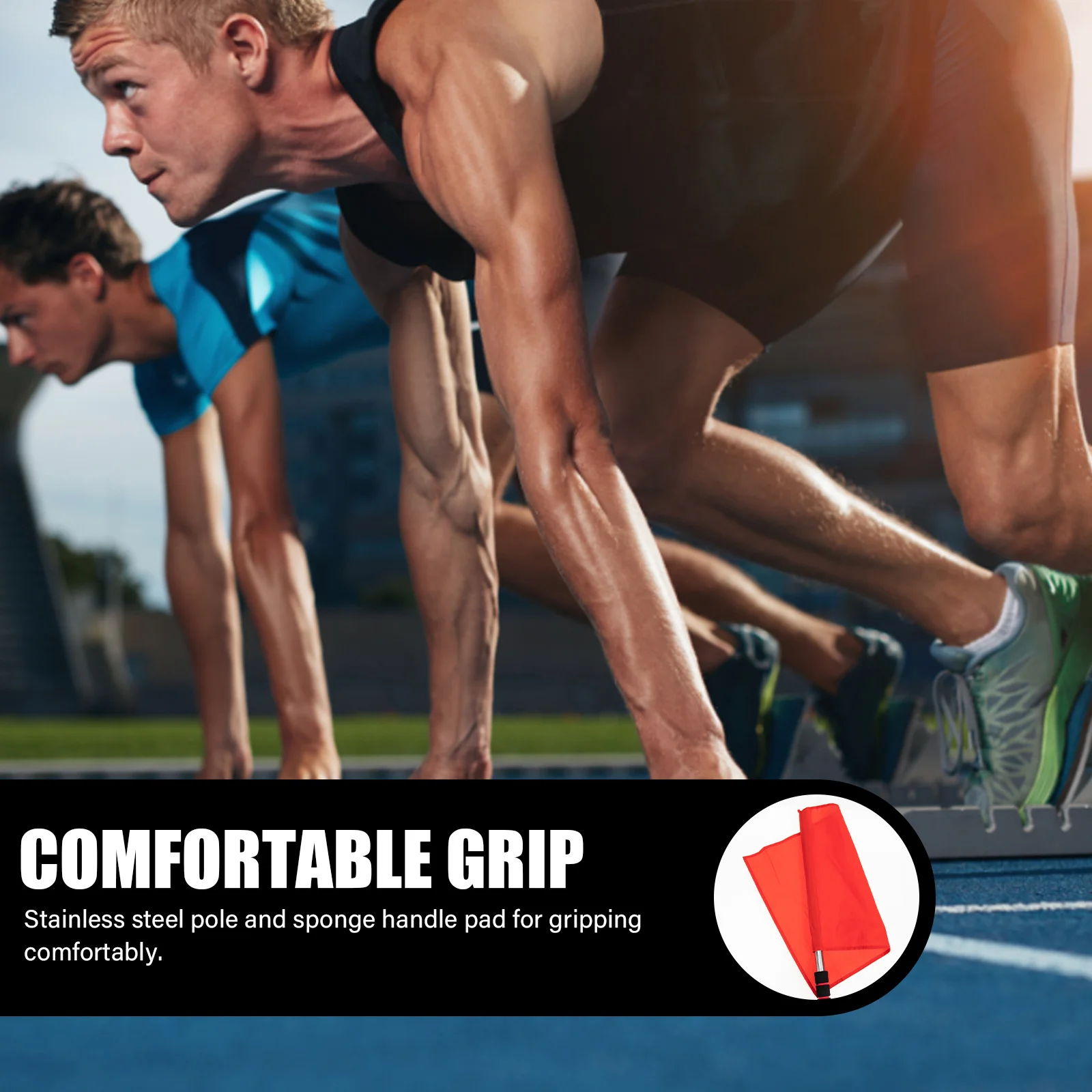 2pcs Flags For Sports Referee Signal Waving Lightweight Durable Racing Conducting Flag High-Visibility Match Official