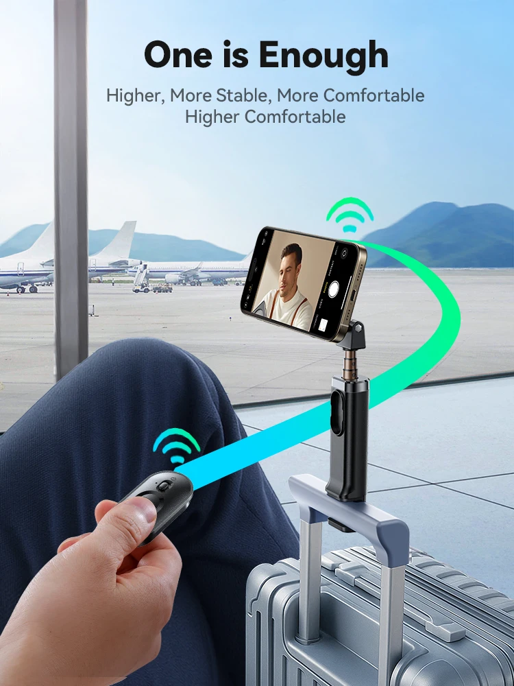 Joyroom Airplane Phone Holder / Magnetic Selfie Stick for iPhone - Universal Mount ZS509 2