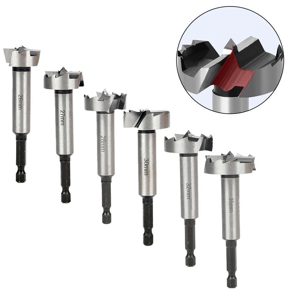 

Maximize Your Drilling Efficiency with Multi Tooth Flat Hinge Boring Bits Compatible with Standard Hand Drills