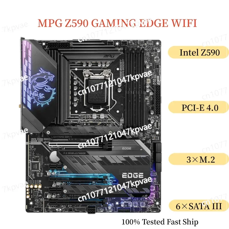 For MPG Z590 GAMING WIFI Motherboard 128GB LGA 1200 DDR4 ATX Mainboard 100% Tested Fast Ship