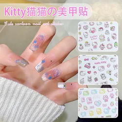 Sanrio Cute Nail Art Stickers Embossed Three-dimensional Hellokitty Water Cup Mobile Phone Sticker Pack Children's Reward Gift