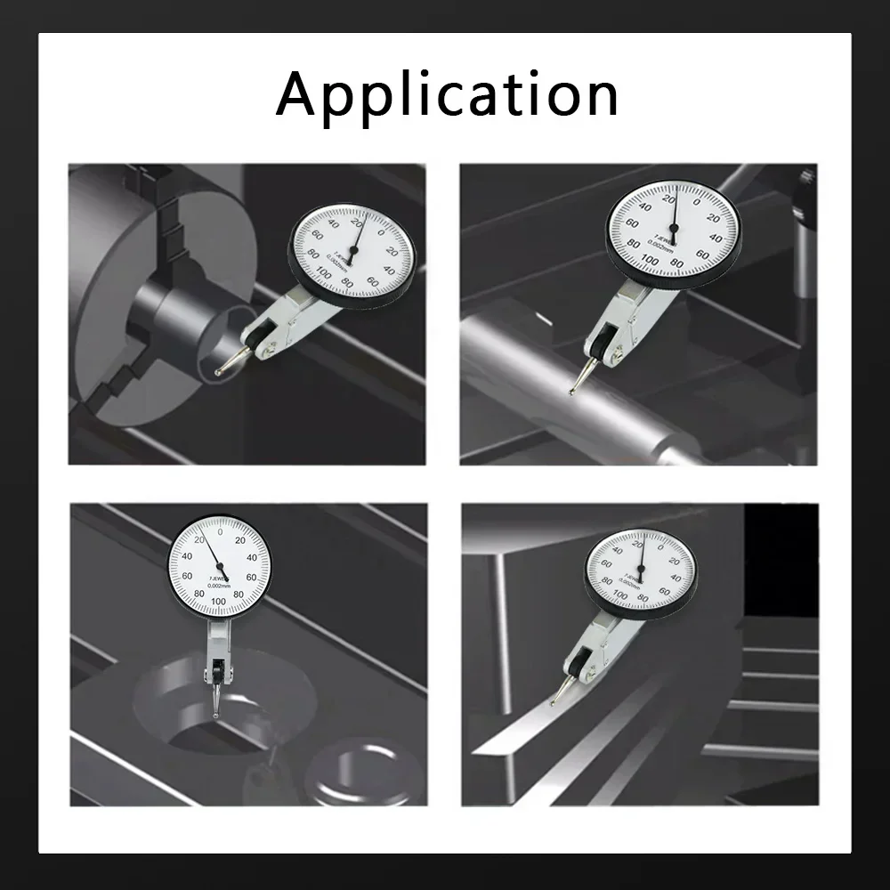 SHAHE 0-0.2 mm 0.002 mm Accurate Dial Gauge Test Indicator Precision Metric With Dovetail Rails Indicator Measuring Tools