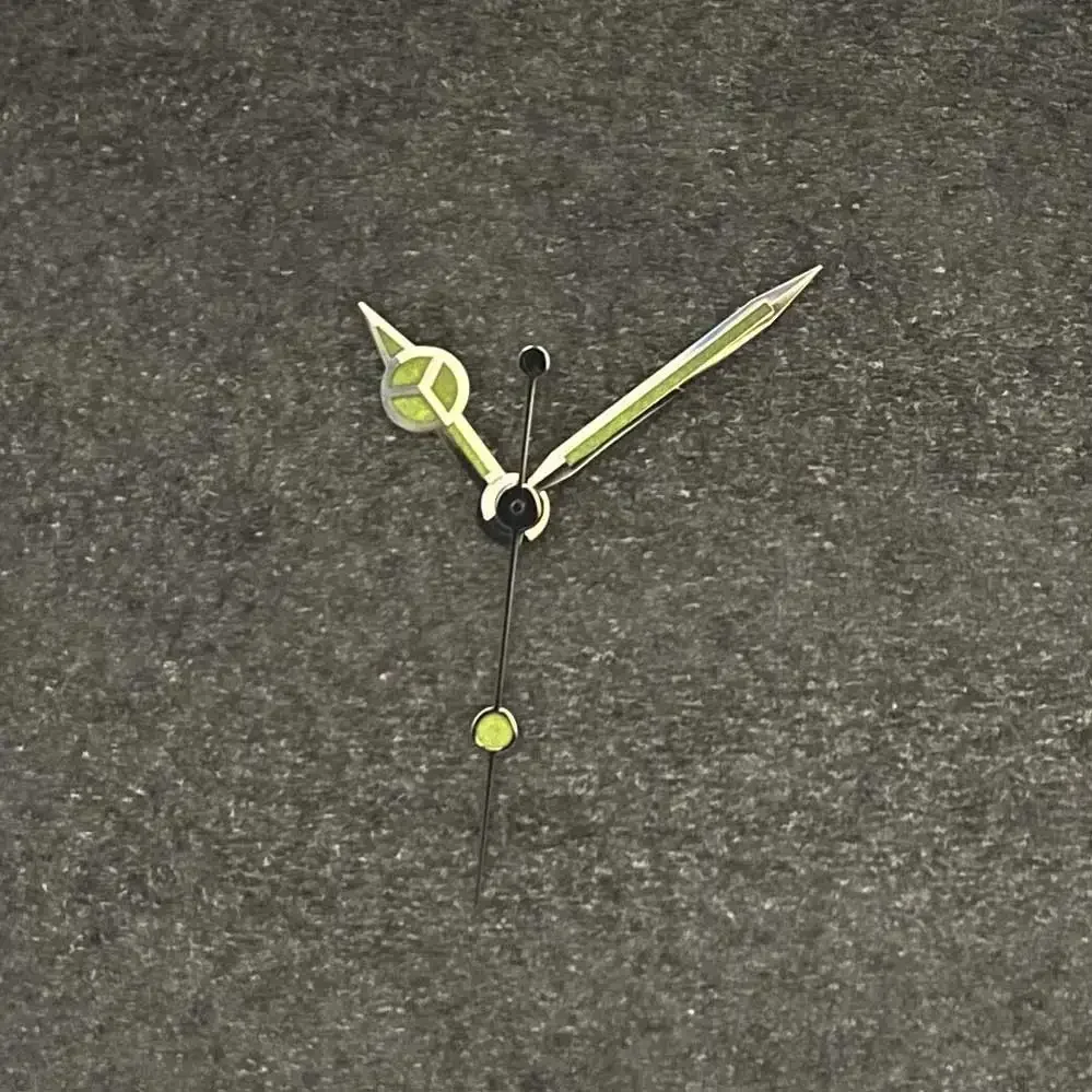 Watch Hands Thin Orange Pointer with Green Luminous Watch Accessories for NH36/ NH35/ 4R/ 7S Movement Replacement Parts