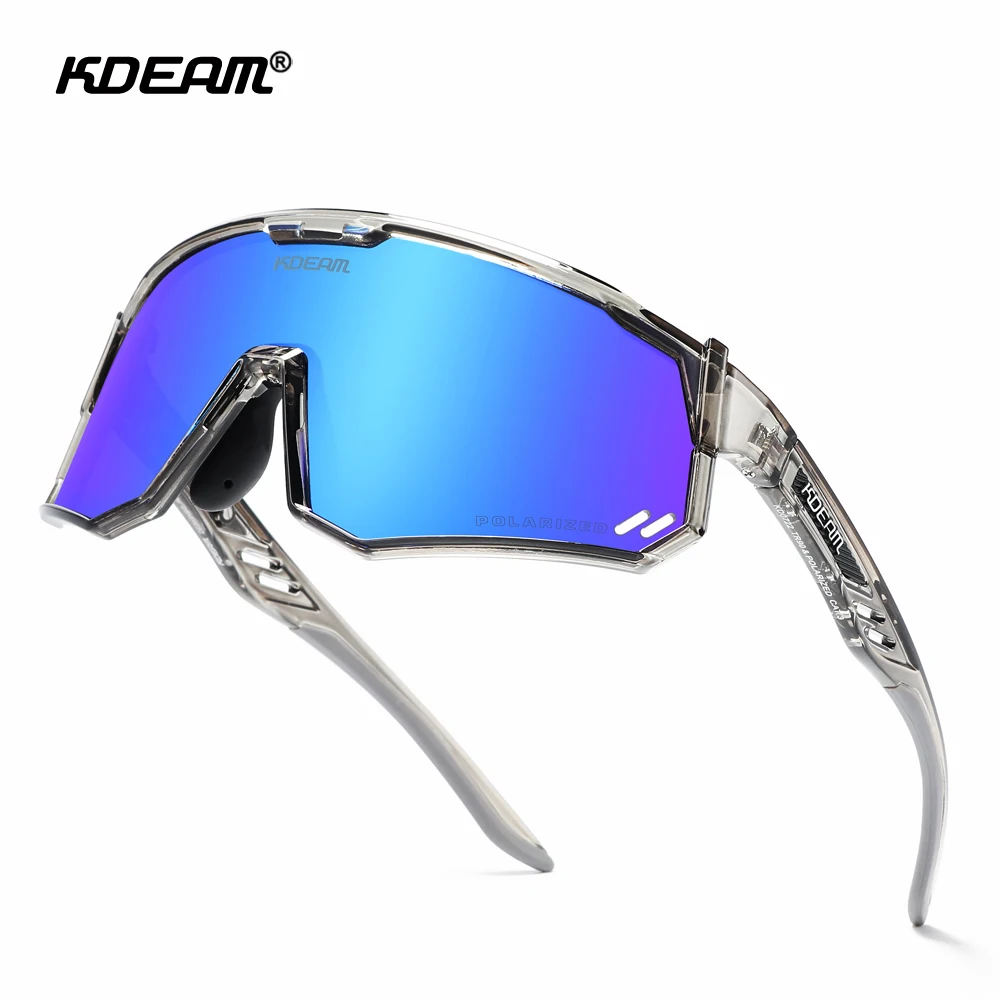 KDEAM High-End Sports Sunglasses Polarized Men's Cycling Glasses Dismountable TR90 Frame And Nose Pads Easy To Exchange